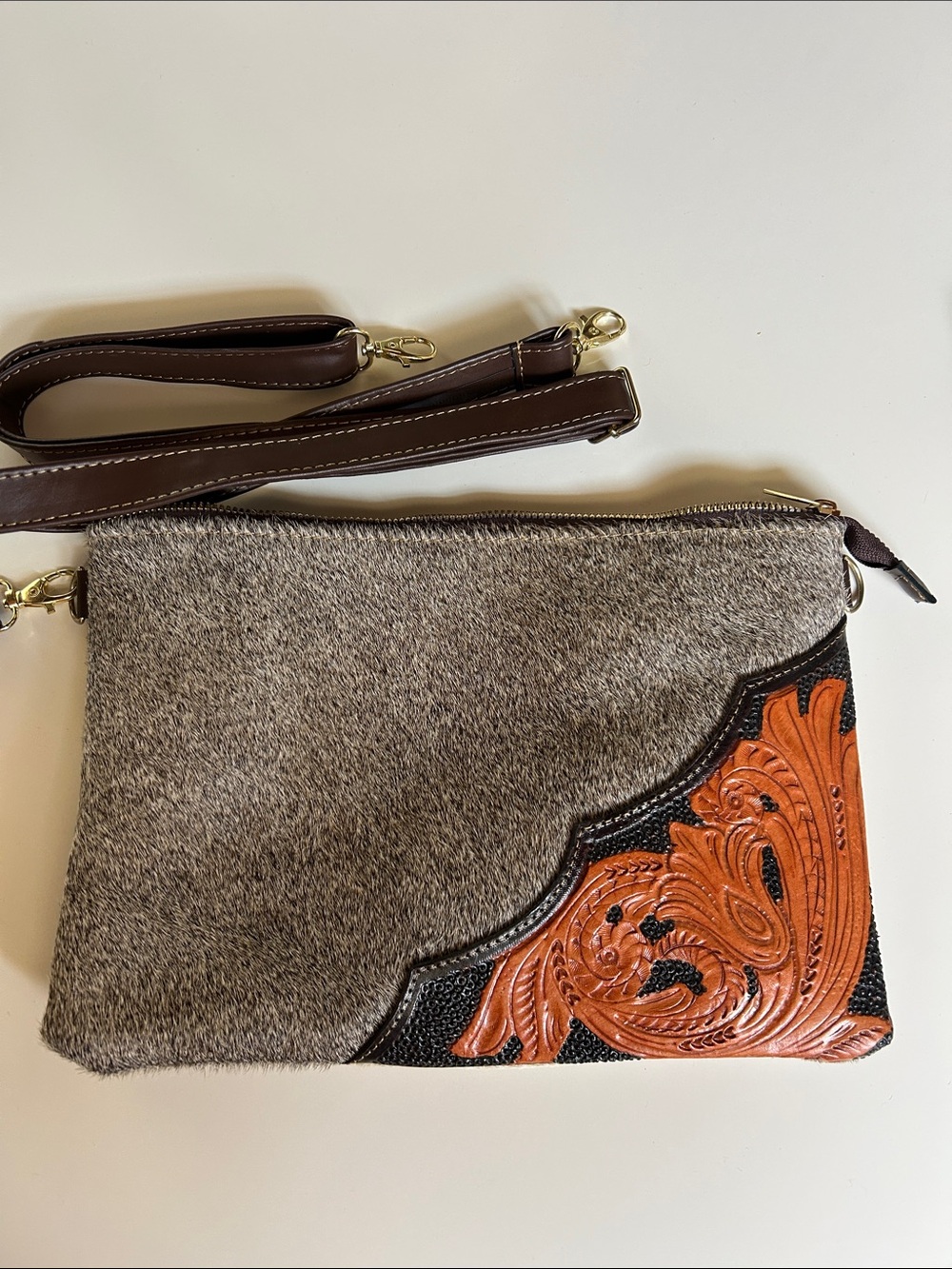Leather cow hide Women’s Clutch